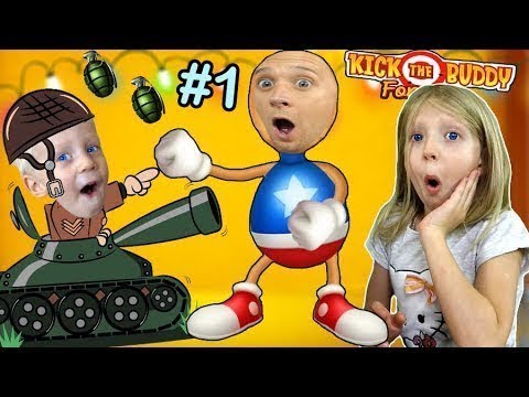 Новый АНТИСТЕРСС В КОРОБКЕ #1 Kick the Buddy Forever Милана Папа и Даня Играют в