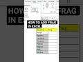 Don't add frag manually, instead do this...#excel #exceltricks #exceltips #exceltech