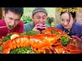 The beauty ate a big lobster  food blind box  eating spicy food et funny pranks