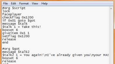 Pokemon Hacking Tutorials Part 14 - Scripting - Using Flags