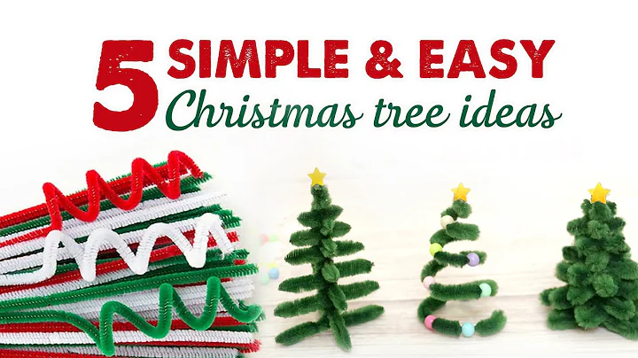 🌲 5 EASY & SIMPLE Christmas Tree Pipe Cleaner Ideas | Pipe Cleaner tuttorial for beginer