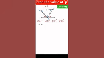 A Nice Geometry Problem#How to Solve #Find The Value of p# Geometry Problem #geometry #mathshorts