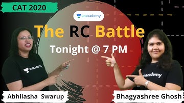 The RC Battle | Crack CAT 2021 with Abhilasha Swarup and Bhagyashree Ghosh