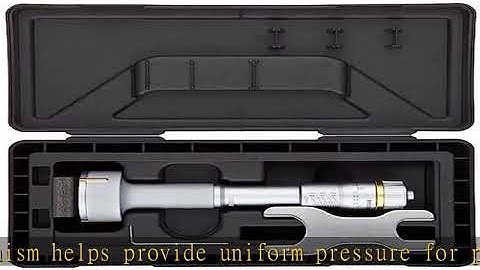 Mitutoyo 368-267 Holtest Vernier Inside Micrometer, Three-Point, 1-1.2" Range, 0.0002" Graduation,