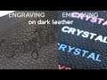 Difference between engraving and embossing (stamping) on leather. Personalization by Hidemont