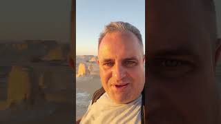 Египет, Сахара, национальный парк Белая Пустыня, остатки скал,закат,ноябрь 2022.