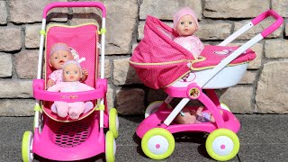 Baby Born & Baby Annabell : 8 Doll Prams And Stroller Unboxing Assembly, Pram Toys for Baby Dolls