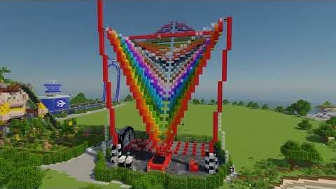 Working SLINGSHOT RIDE In Minecraft! - Theme Park Island (Ep.3)