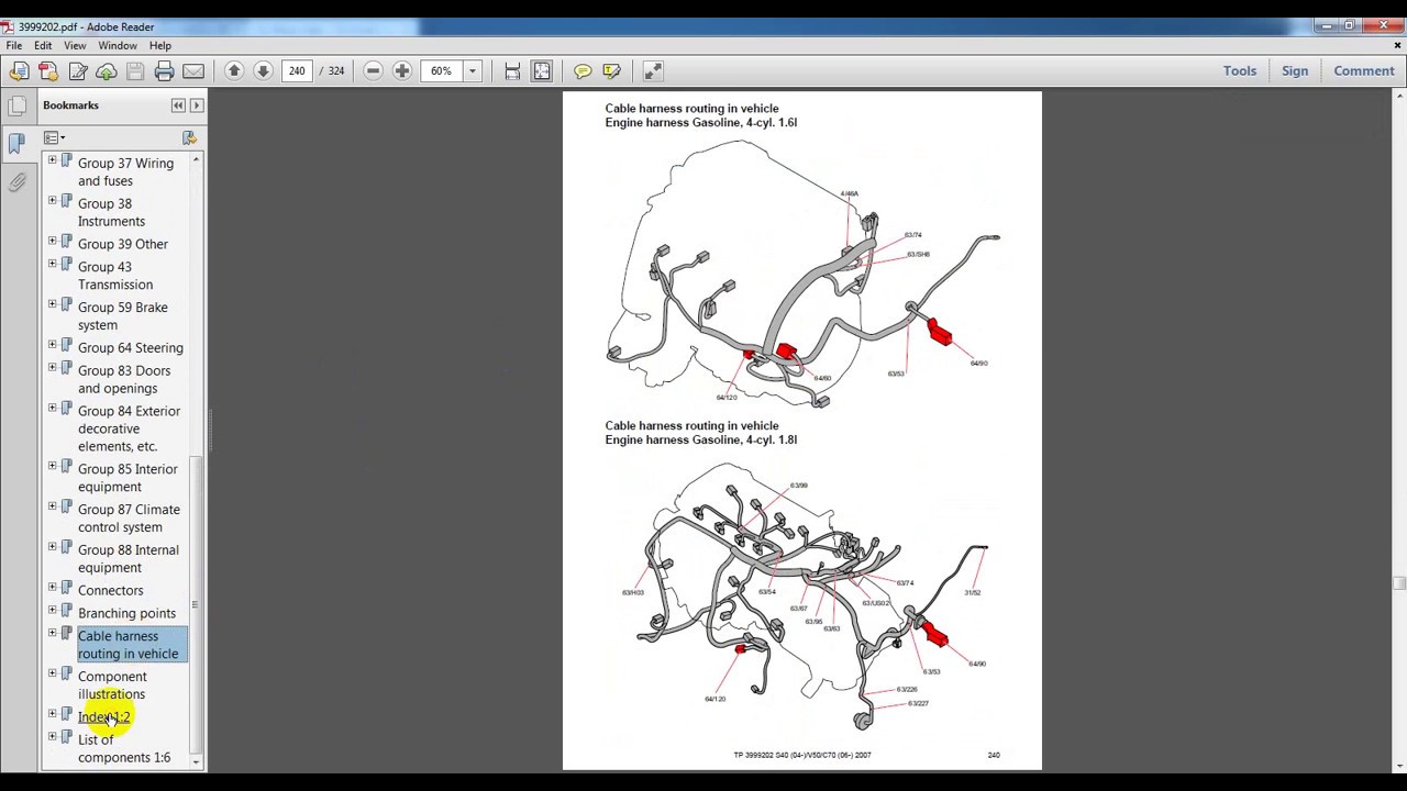 Volvo S40 04 V50 C70 06 Wiring Diagram - YouTube volvo ignition wiring diagram 