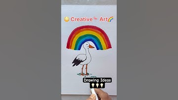Creative Rainbow 😳🌈Scenery #kids #kidsdrawing #creativedrawing #forkids #ytshorts #shorts