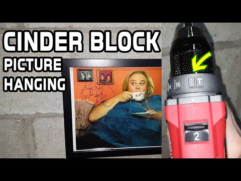 How to Hang Pictures on Cinder Block | Hang Pictures on Concrete Wall