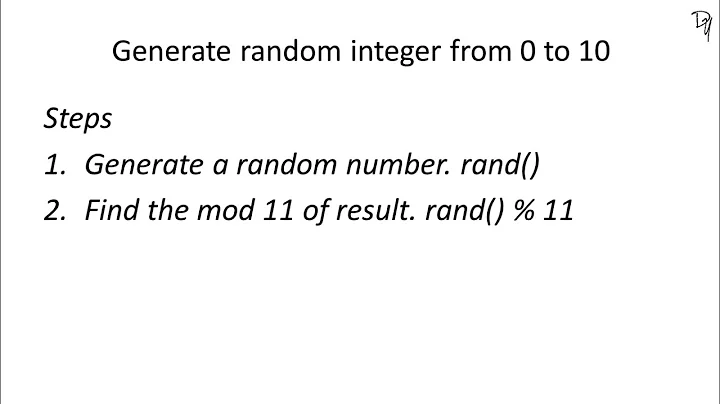 11 C  Random Numbers   How to generate random numbers