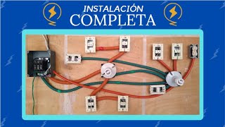 Instalación COMPLETA de 3 CIRCUITOS (contactos  apagadores) para recámara y cocina/comedor TUTORIAL