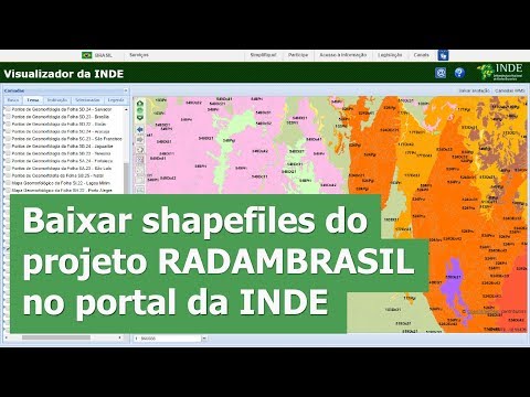 Como baixar shapefiles do projeto RADAMBRASIL no portal da INDE