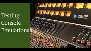 Analog Console Emulations - Comparing different flavours Sonimus, Soundtoys, Waves, United Plugins