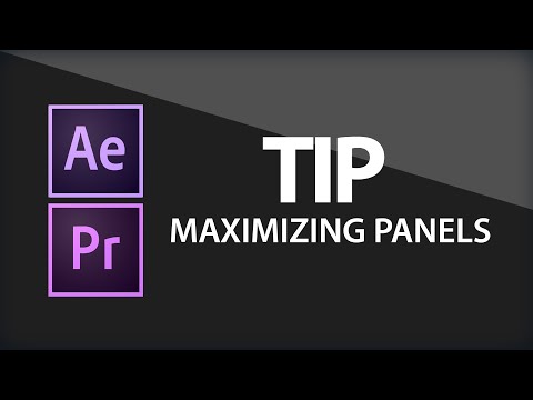 After Effects and Premiere Pro Tip | Maximizing Panels