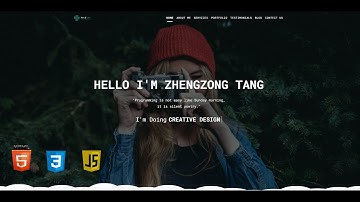 Complete Responsive Portfolio Website using HTML CSS Js  | Tang | The Terminal Boy