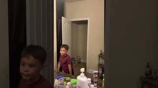 Ben lost his first baby tooth, so happy.