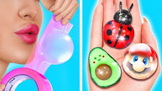 WOW! 🥑 EASY NANO TAPE CRAFTS ✨ Super Cute Ideas to Make Relaxing Bubble Toys by 123 GO!