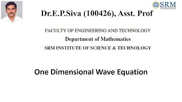One Dimensional Wave Equation | Engineering Mathematics