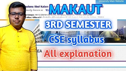 MAKAUT 3rd semester CSE Syllabus | What are the main subjects | All explanation | Informer Tushar