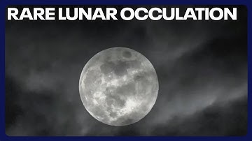 Rare lunar occultation: Full moon passes Mars