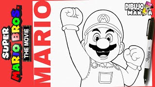 COMO DIBUJAR A MARIO de SUPER MARIO BROS THE MOVIE | how to draw mario bros movie