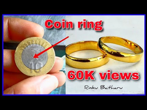 How To Make A 10 Coin Ring / How To Make A Ten Coin Ring / Coin Ring / Ten Coin Ring Making
