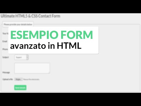 Esempio form avanzato