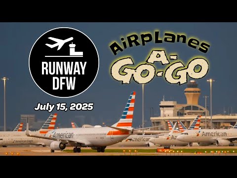LIVE π΄ DFW Airport nightstream π Runway DFW βοΈ 7/15/25