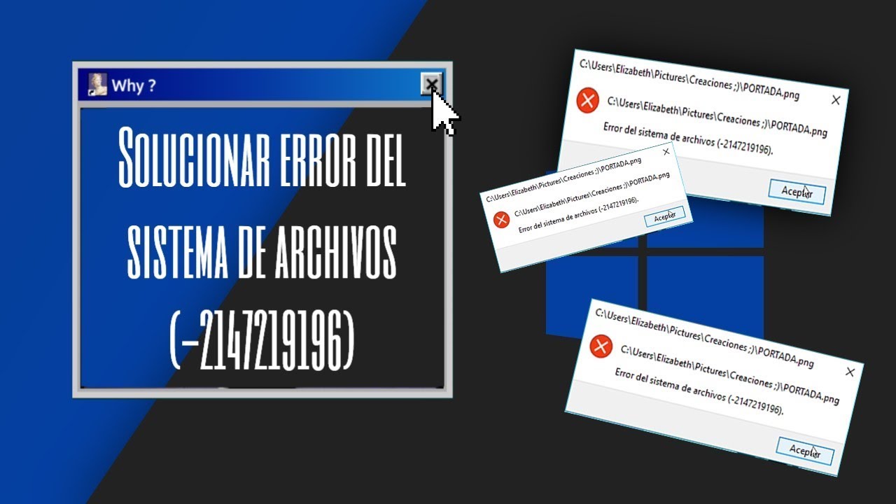 Solucionar error del sistema de archivos (-2147219196) | Imágenes no abren.  - YouTube
