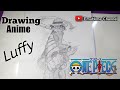 Drawing luffy onepiece   emunime channel