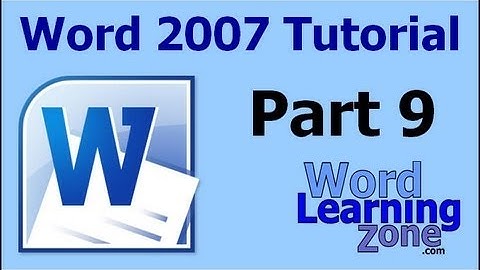 Microsoft Word 2007 Tutorial - part 09 of 13 - Formatting Text