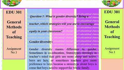 EDU301 General Methods of Teaching (Assignment 1) Spring 2020