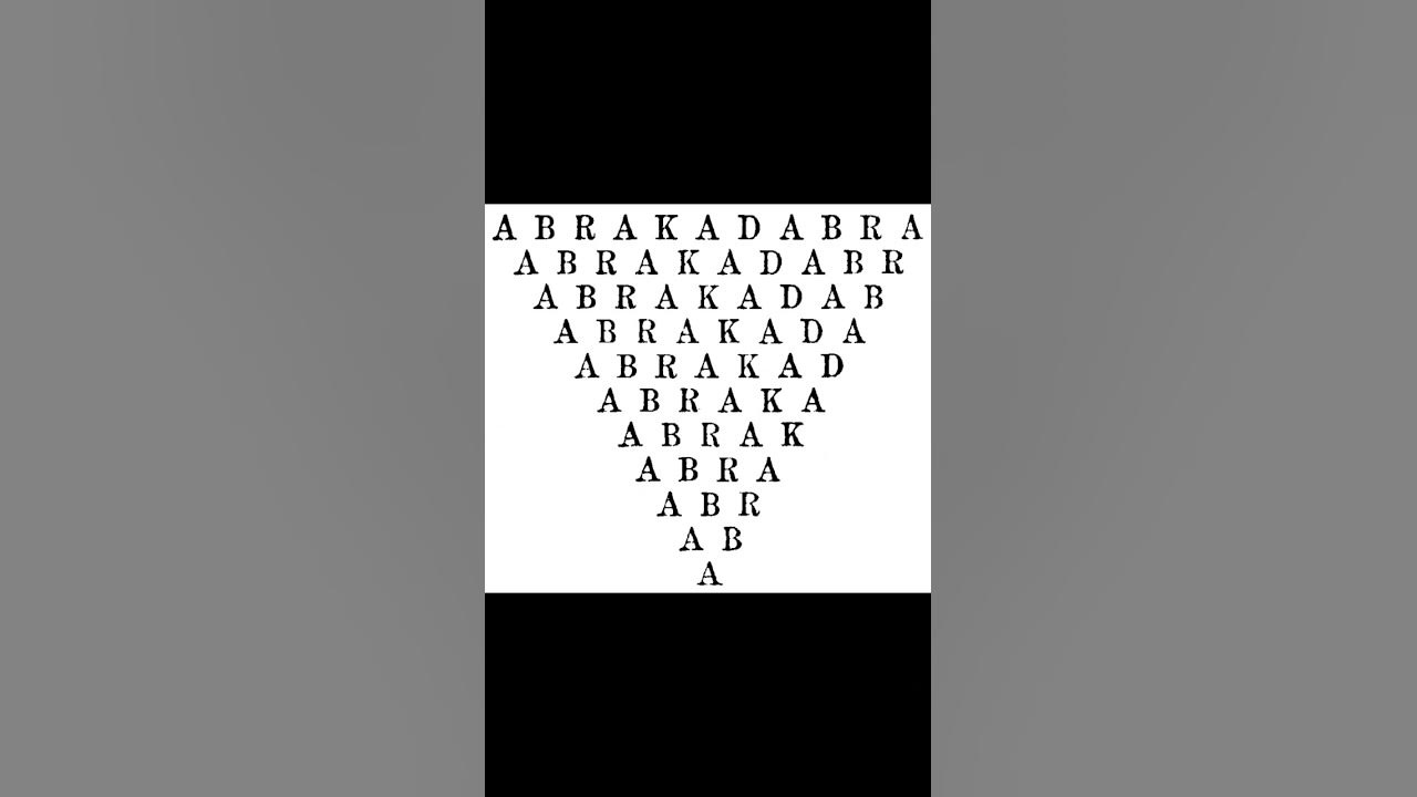 Происхождение слова "Абракадабра" - YouTube