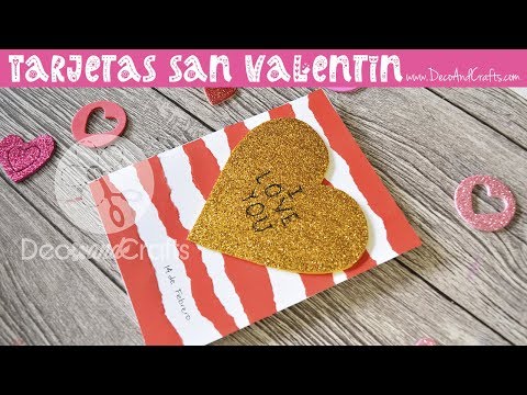 Video: Cómo Hacer Una Tarjeta De Cartón Y Tela Para El Día De San Valentín