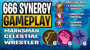 666 SYNERGY GAMEPLAY! 6 MARKSMAN + 6 CELESTIAL + 6 WRESTLER! TOP 1 GLOBAL MAGIC CHESS SEASON 2