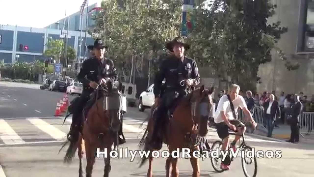LAPD goes horseback riding in LA YouTube