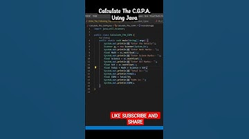 Calculate the C.G.P.A using Java #coder #coders #shorts #computer #solution