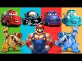 Mario comes to the rescue  save disney pixar cars lightning mcqueen from the evil bowser