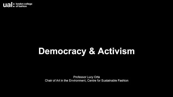 Artist Lucy Orta. Democracy & Activism