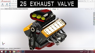 V12 ENGINE | Part 26| Exhaust Valve | Solidworks Tutorial🚗😎