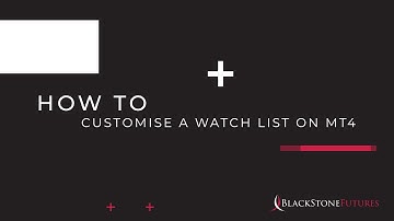 How to Series - How to customise a watch list on MetaTrader 4