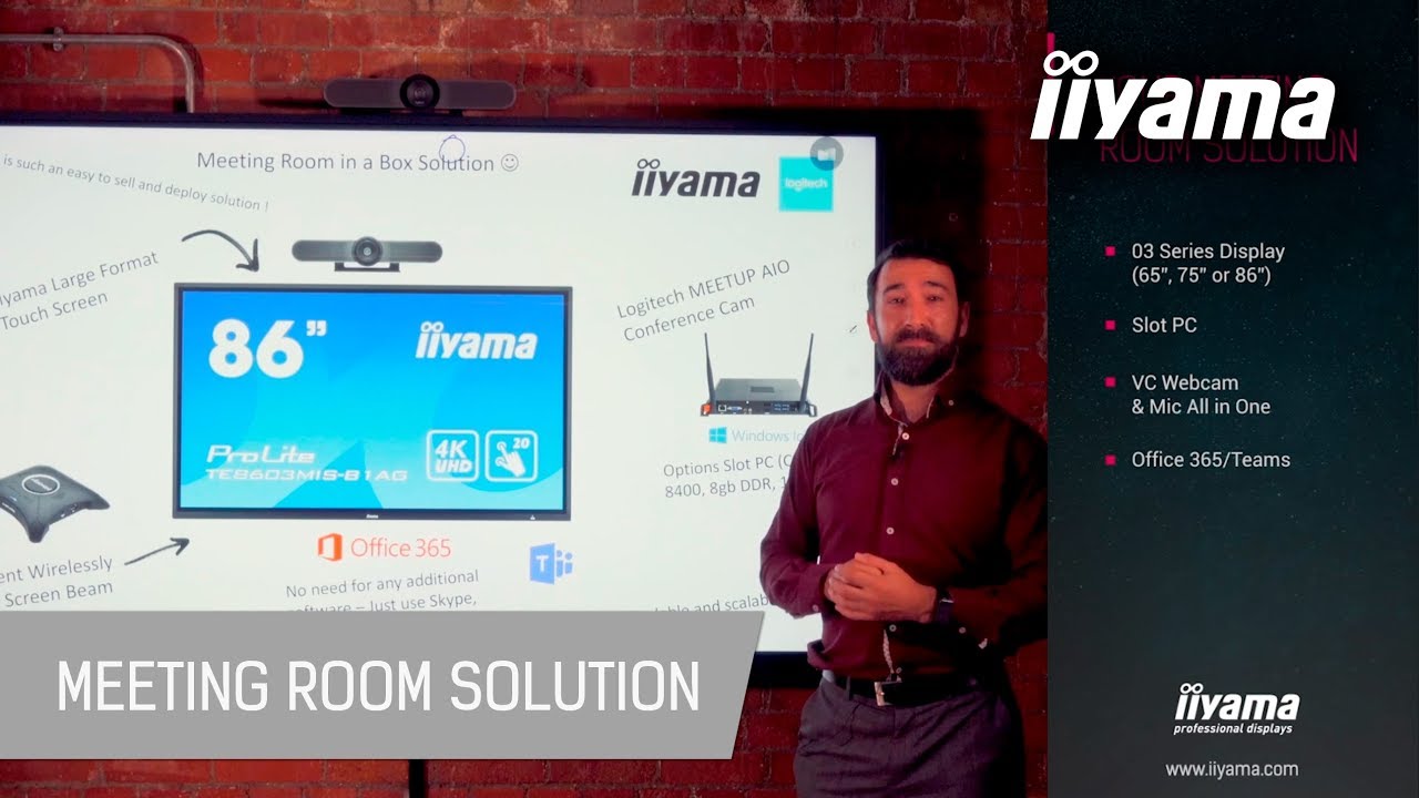 Iiyama Prolite Te8603mis B1ag 86 Interactive 4k Uhd Lcd Touchscreen With Integrated Annotation Software
