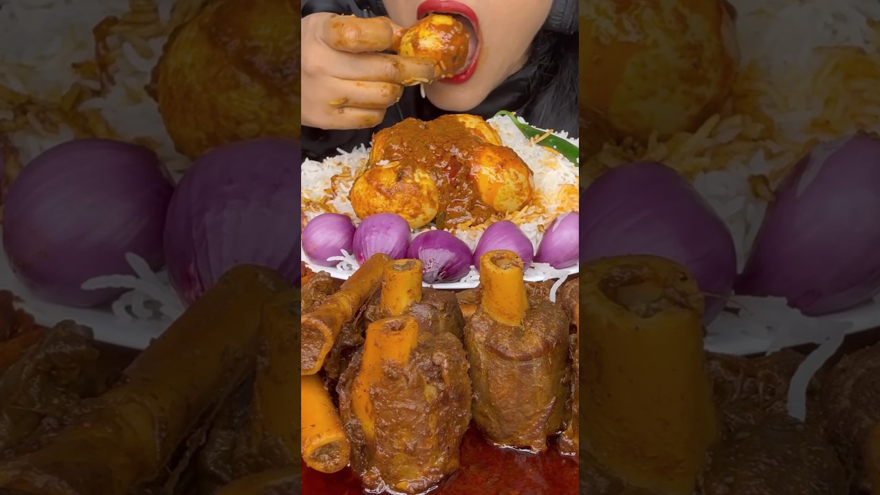 EGG CURRY WITH RICE ASMR EATING