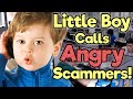 Little Boy Calls Angry Scammers! #3 (Microsoft Tech Support and IRS)