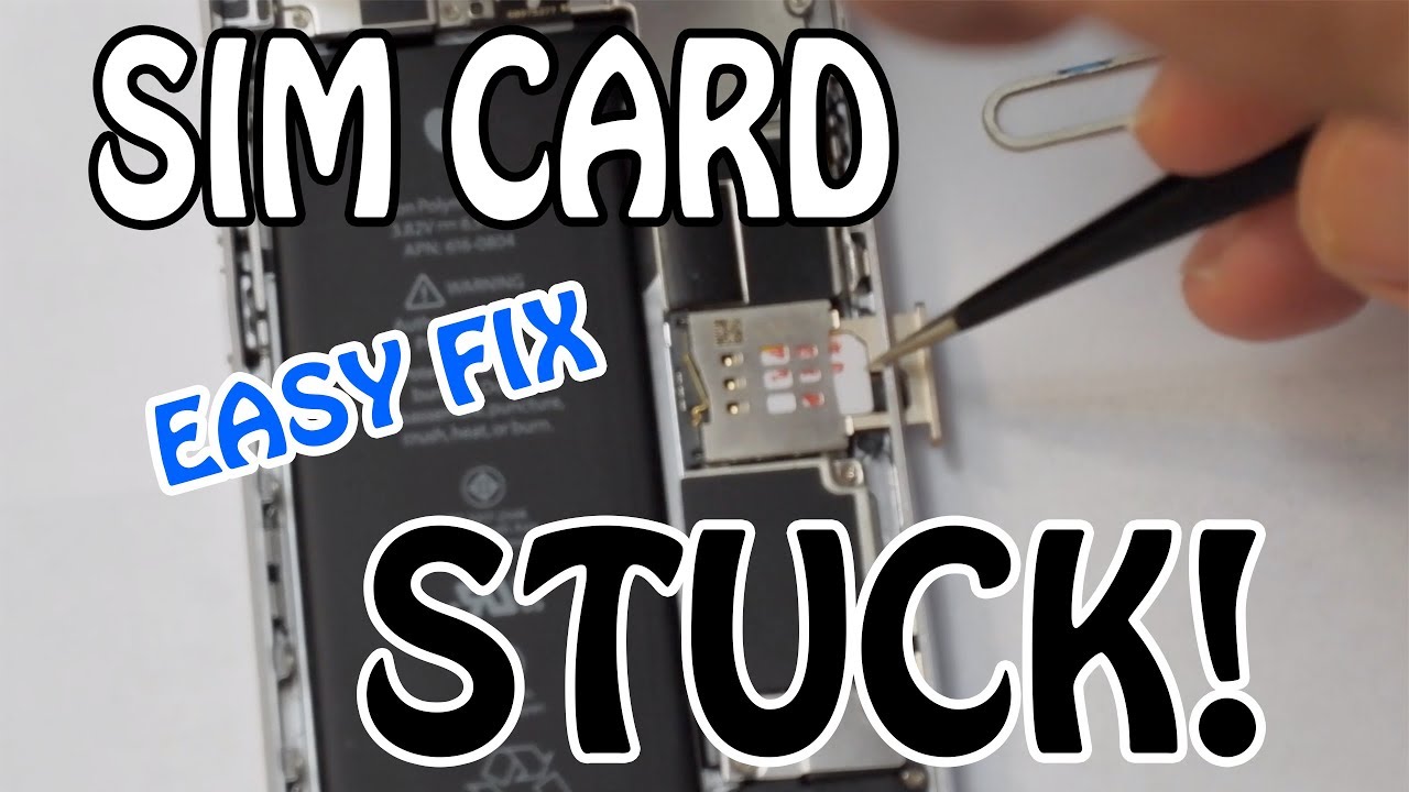 How To Fix A Stuck Sim Card In Iphone 5 6 6s 7 Fast And Easy Repair Youtube