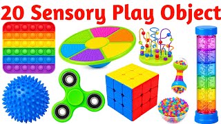 20 Sensory Play Object Names | Pop It, Sand, Slime | Easy Learning Fun educational 