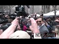 Rep George Santos swarmed by media scrum outside Trump indictment