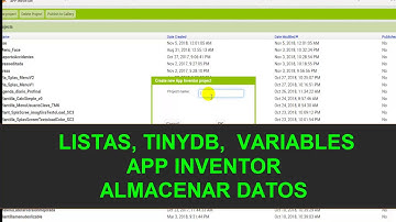 Base de Datos listas variables guarda datos con TinyDB App inventor